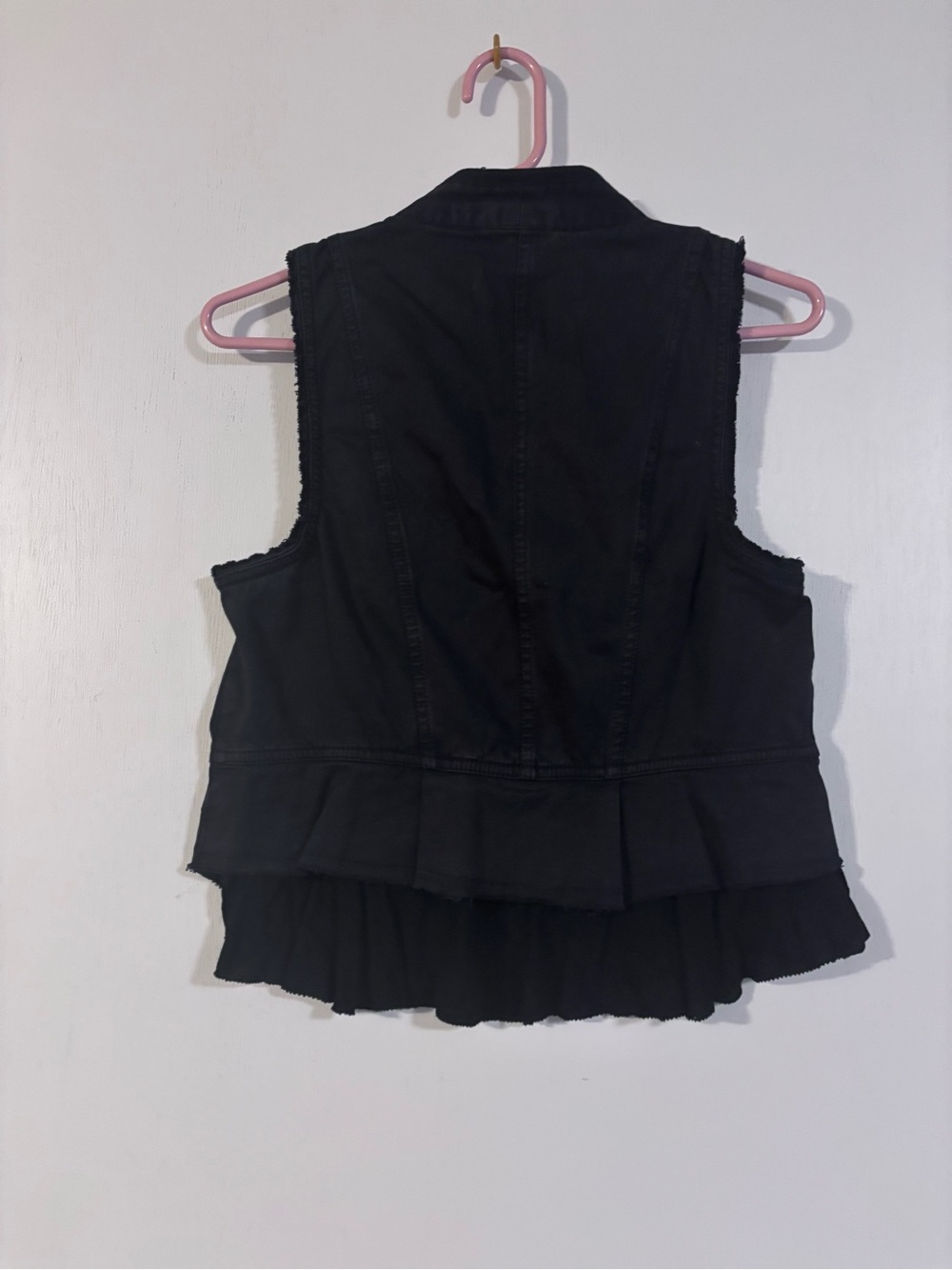 Free People Black Military-Inspired Button Vest XS - Picture 2 of 8